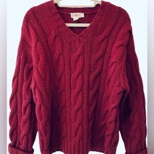 J. Crew 100% Wool Fisherman Cable Knit Sweater Small Aran Oarsman